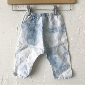 Hand dyed Linen baby pants 6-9mo